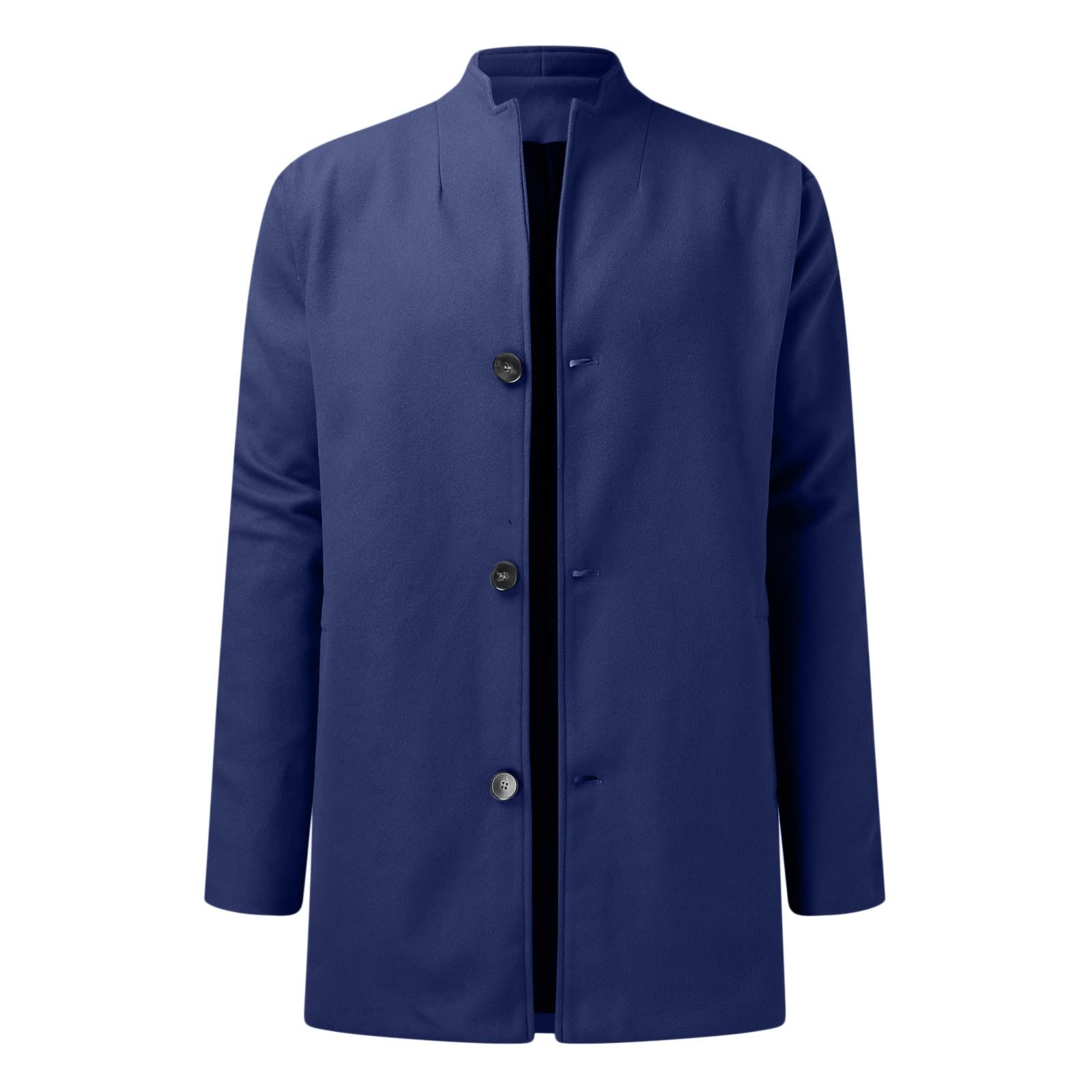 Cappotto caldo da uomo in lana con colletto alto, cappotto invernale, giacca corta, giacca invernale, per lavoro, tempo libero, antivento, per attività all'aperto, da uomo
