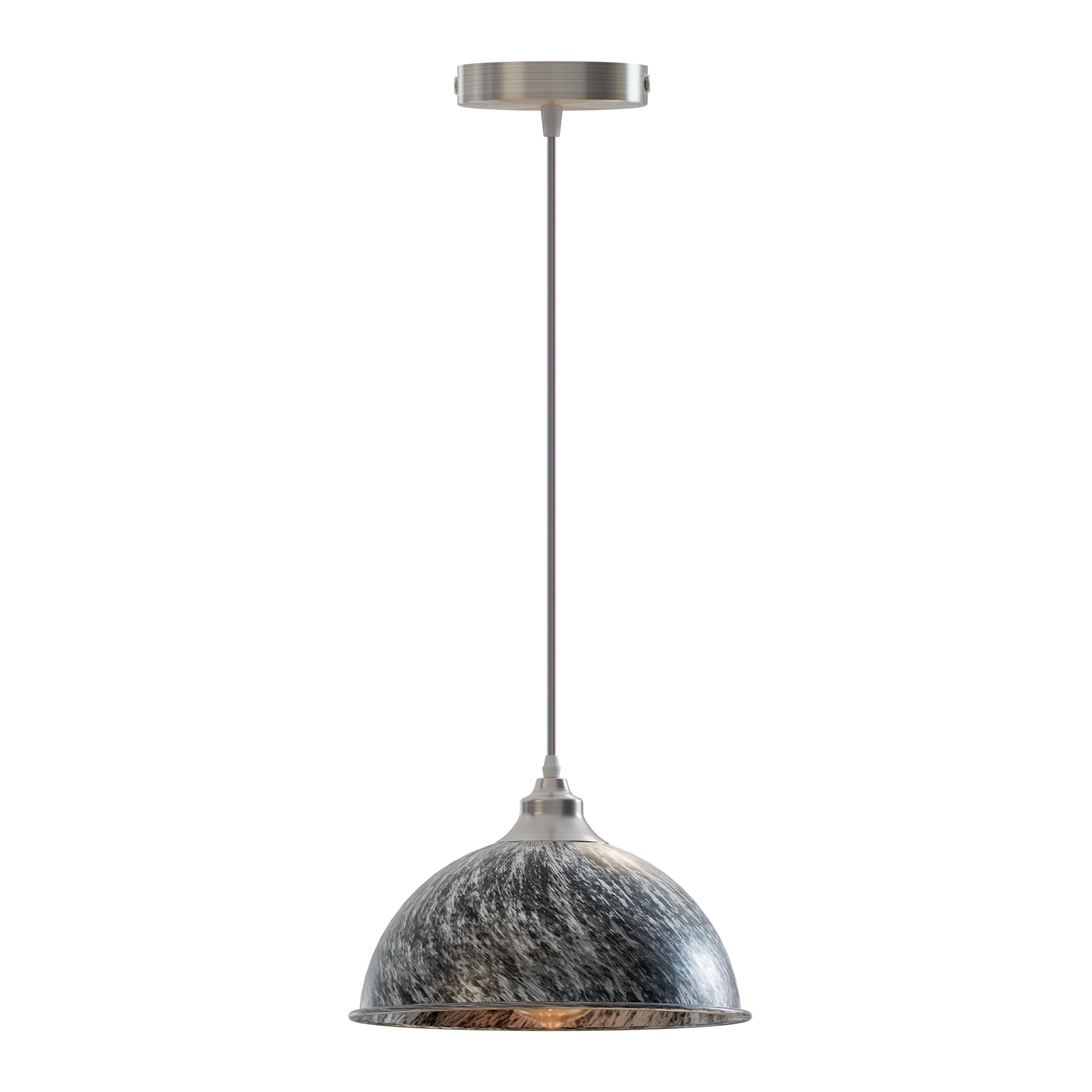 LEDSone Dome Shap Vintage Lamp E27 Bulb Base 1m Pendant Light Shade Industrial Hanging Ceiling Lighting with Bulb Ideal for Dining Room Bar Clubs & Restaurants — image 1