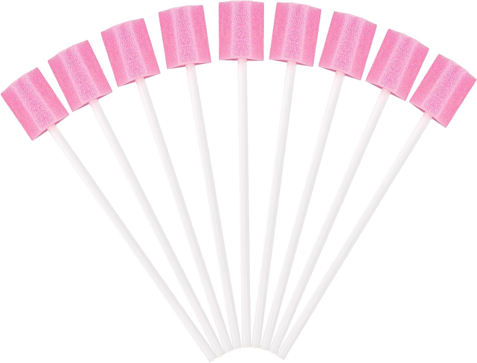 100PCS Oral Swabs, Mouth Swabs Sponge for End of Life Care, Oral Care Sponge Swab, Swab Dental Stick, Disposable Mouth Cleaning Sponge Swab, Tooth Cleaning Tool, Foam Swab Sticks for Oral Care