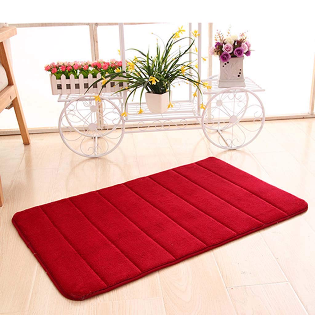 Tapis de Sol Bain et Porte en Coton Épais Mémoire Corail Rébond Lent