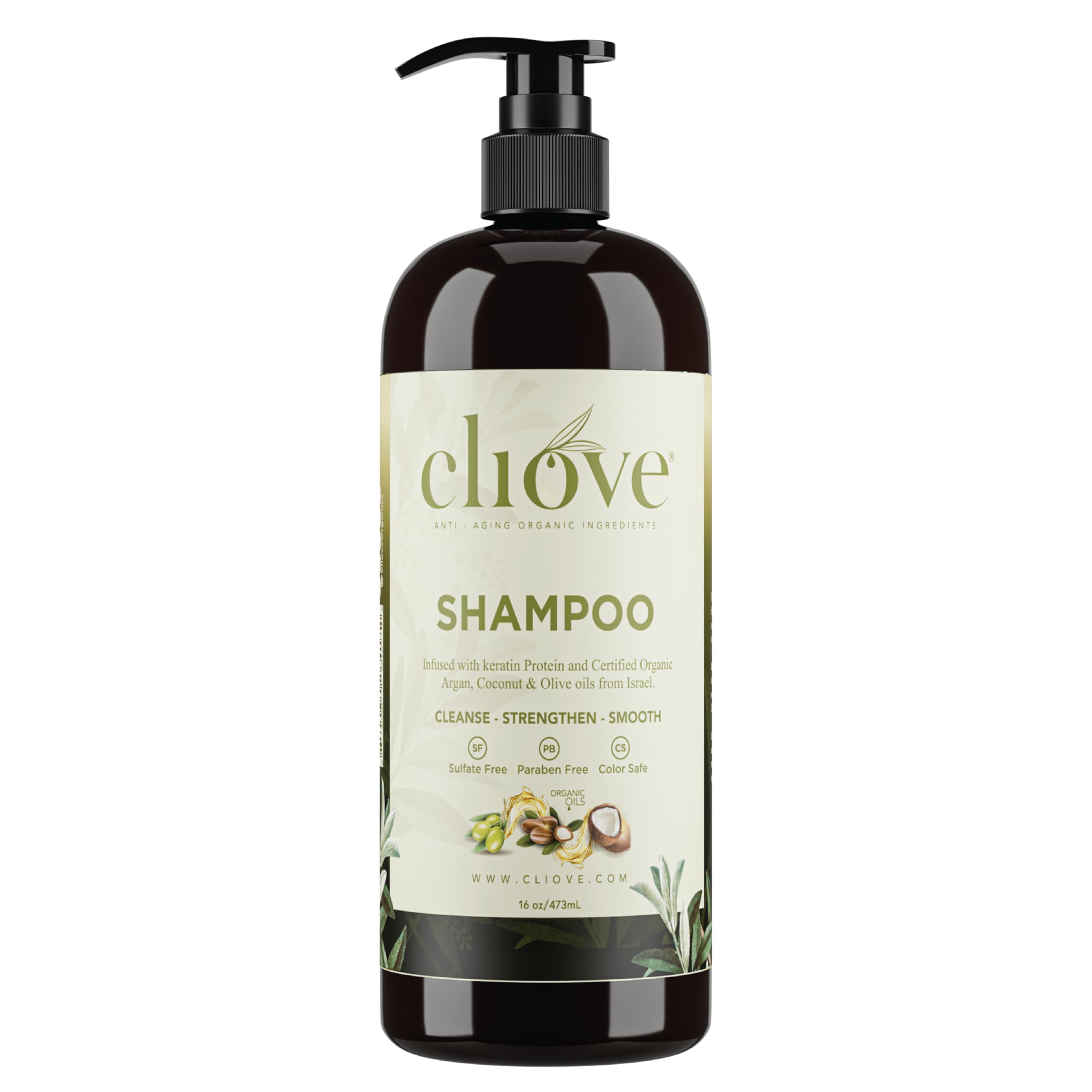 Cliove Shampoo | Hair Moisturizing Keratin Protein Treatment Infused with Argan Oil and Olive Oil | Anti Frizz Shampoo for Curly Wavy, and Straight