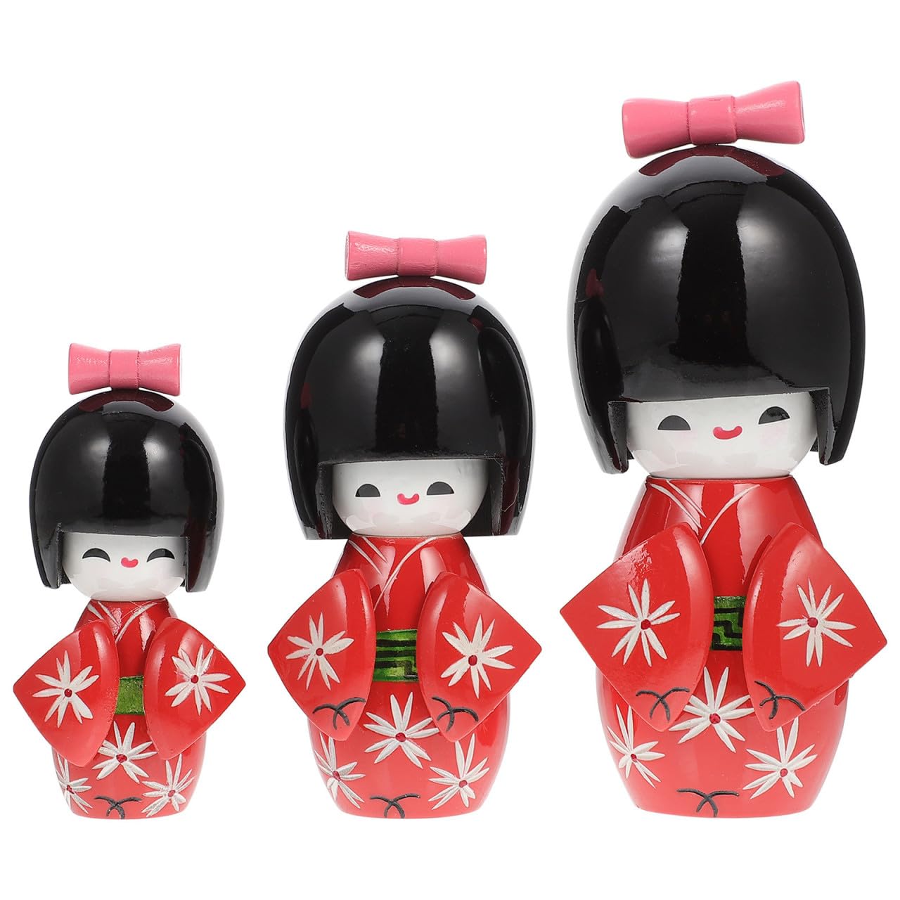 Figurines Japonaises en Bois Statuettes Adorables Cadeau Fille Garçon