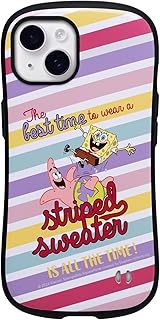 iFace First Class スポンジ・ボブ iPhone 14 ケース (スポンジ・ボブ/ストライプ)【スマホケース 耐衝撃 アイフェイス アイフォン14 iphone14 カバー ストラップホール付き】