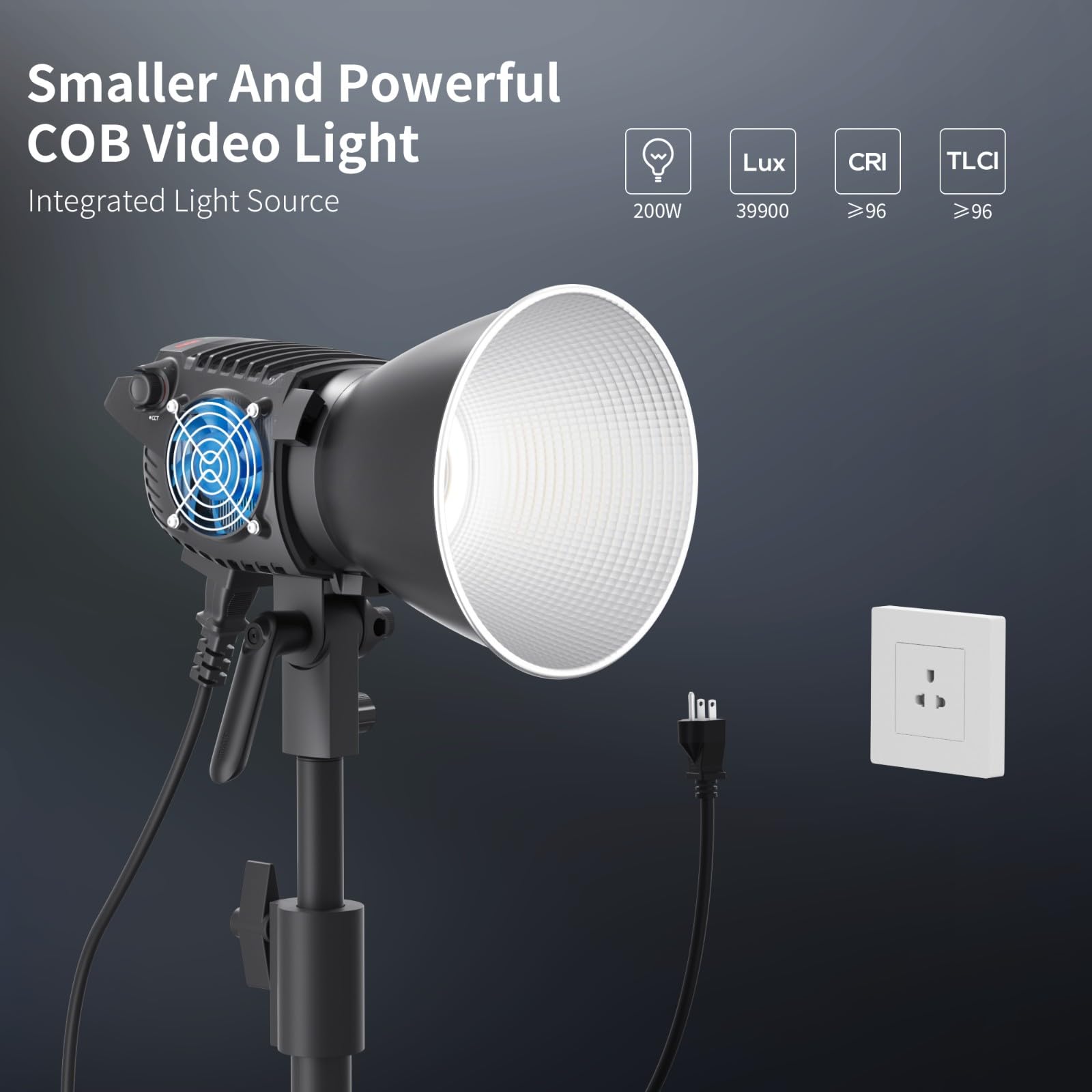 Amazon | ZHIYUN Molus B200 200W COB LED ビデオライト、二色 2700