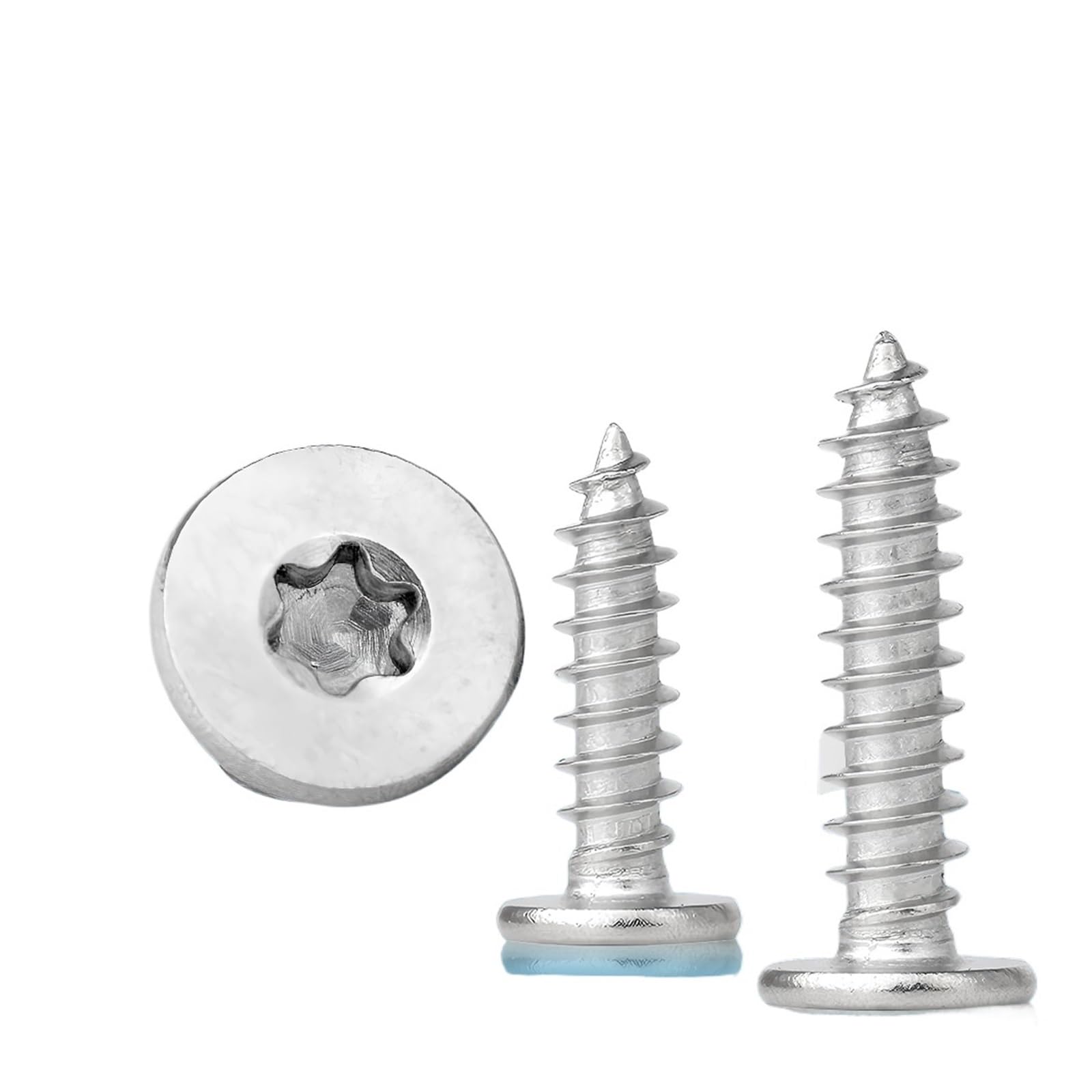 LPANBTGU M2 M2.3 M2.6 M3 M4 CA Six-Lobe Torx Ultra Thin Super Low Flat Wafer Head Self Tapping Wood Screw Stainless Steel(5mm,M2.6 50pcs)