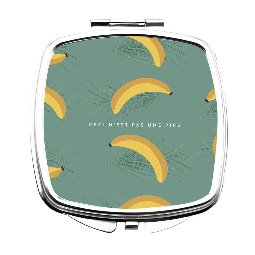 Makeup Mirror for Women Girls Banana Pattern Design Light Portable Portable