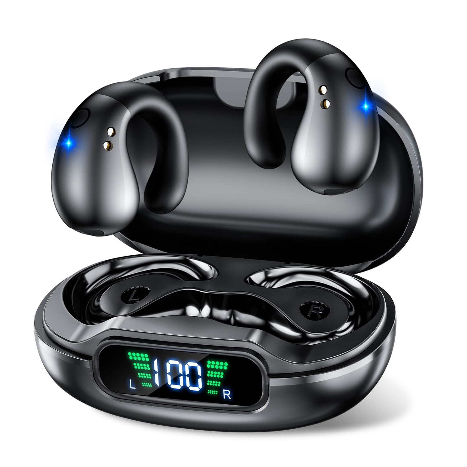 イヤホン bluetooth 【イヤーカフ感覚でおしゃれ+最大35時間使用可能】…