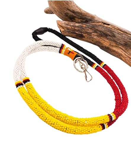 Handmade Native American Medicine Wheel Lanyard with ID Holder - Indigenous Beadwork Gift for Teachers & Nurses