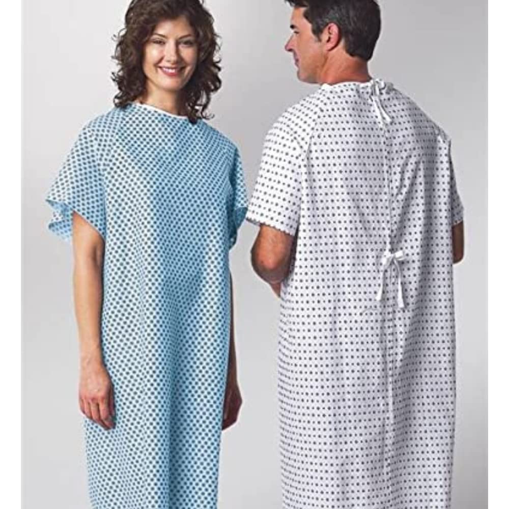 Tan45 Patient Gown For Adult, Hospital Gown, Cotton, 3 Back ties, Patient care (Blue Checks) Universal Size (B0CXPQSPWC) Amazon Price History, Amazon Price Tracker
