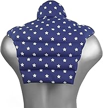 Neck Pillow, Cervical Spelt Pillow, Neck and Shoulders and Back, Star Blue, Heat Cushion