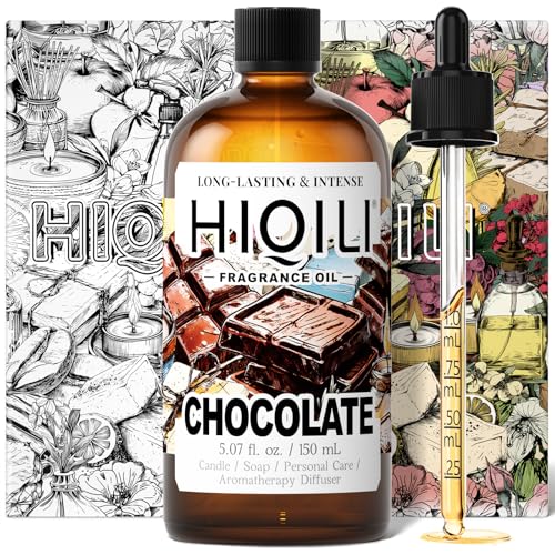 Image of HIQILI Chocolate Fragrance Oil for DIY Candle & Soap Making - 5.07 Fl Oz | Ideal for Home Essential Oil Diffuser, Aromatherapy & Humidifier, Long Lasting Scents - 150 ML