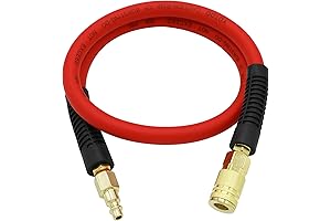 YOTOO 3/8-Inch by 3-Feet Quick Connect Air Hose - Industry Leading Performance and Flexibility