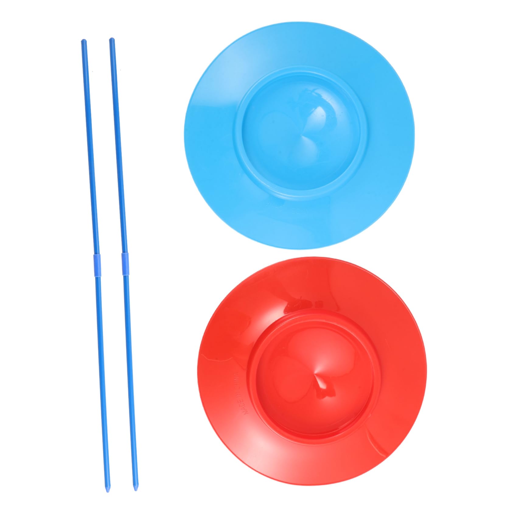 Hemoton 2pcs Juggling Props Juggling Stick Juggling Trick Plates Soft Spinning Plate Circus Juggling Skill Juggling Plates for Parties Colorful Circus Plates Plastic