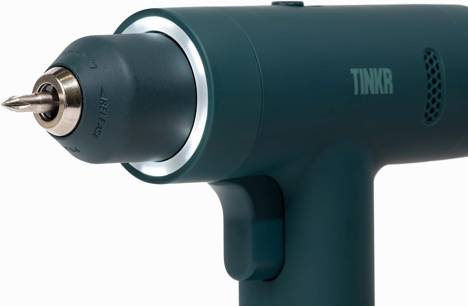 TINKR Cordless Brushless Drill 12V – Dual Speed 30 Torque Settings, LED Display & Type-C Charging, 2000mAh Li-Ion Battery, Compact Power Drill with Soft Grip & Carry Bag (Green)