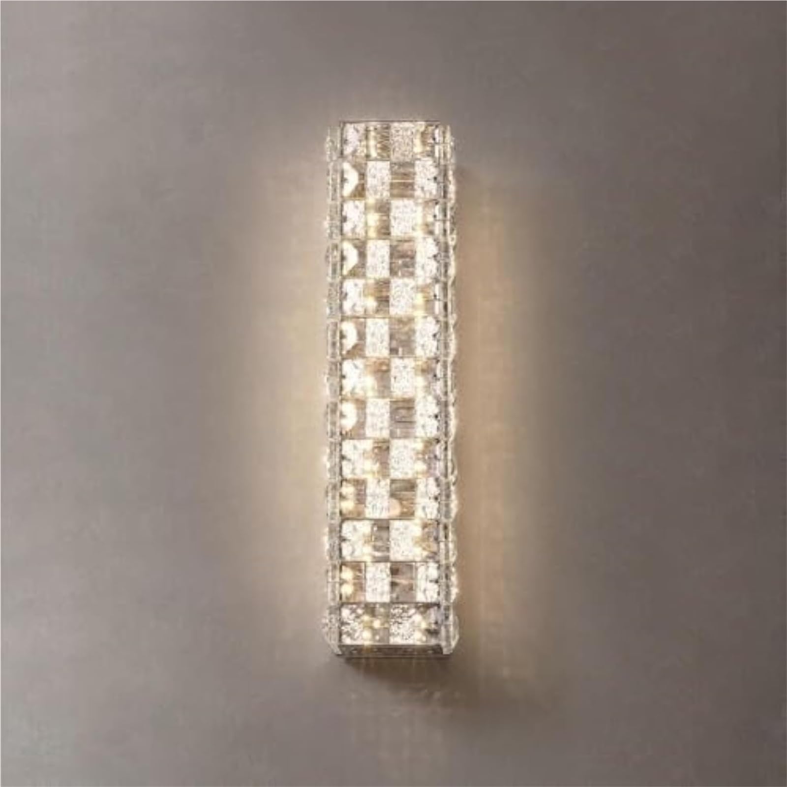 HCZKIUJY Long Crystal Wall Lamp LED Linear Wall Sconce Scandinavian Light Luxury Crystal Wall Light, Ceiling Light(40cm x 10cm)
