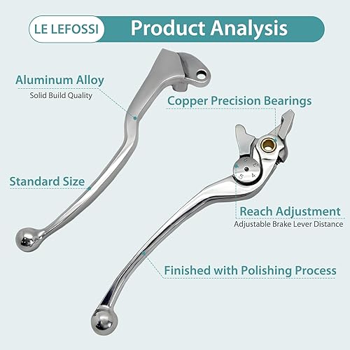 Miniatura 3 de Palanca de freno y embrague de aluminio de alta calidad compatible con Suzuki GSR 750 2011 2012 GSR 650 2006-2011 DL650 V-Strom 2004 2005 2006