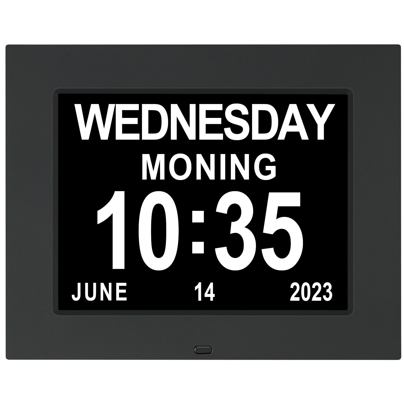 Orologio da 19,1 cm extra large con calendario giorno data ora e giorno non abbreviato orologio demenza perfetto per anziani con problemi di vista