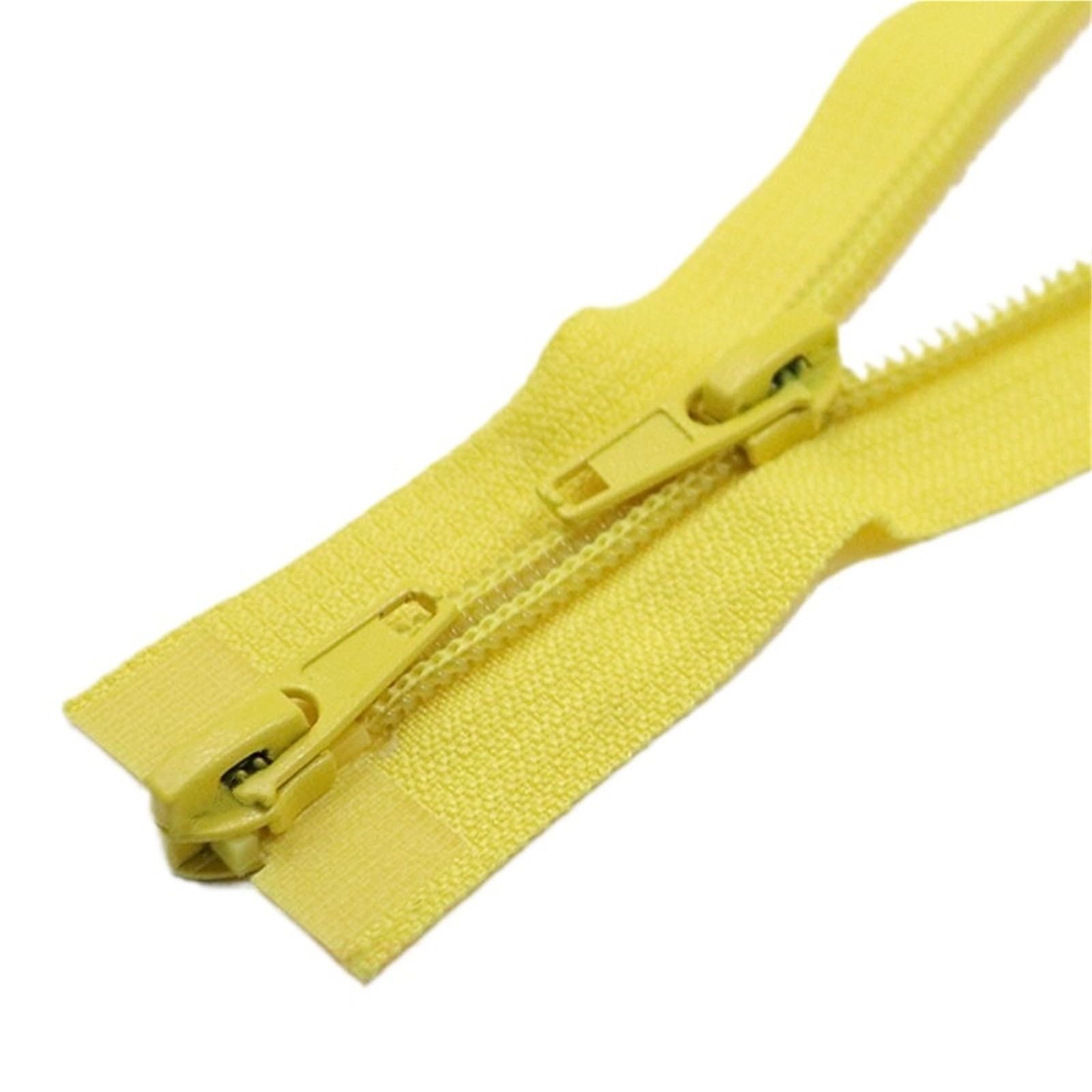 Zippers Sewing, Two-Way Separating Zipper 5# Nylon Double Slider Multicolor 60-500cm for Sewing(Yellow-150cm)