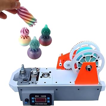 Desktop Filament Maker Machine, 3D Printed Bottle Recycleer, Pull Out Molded Plastic Bottle Filament for Family, DIY Maker, Small Studio, Green