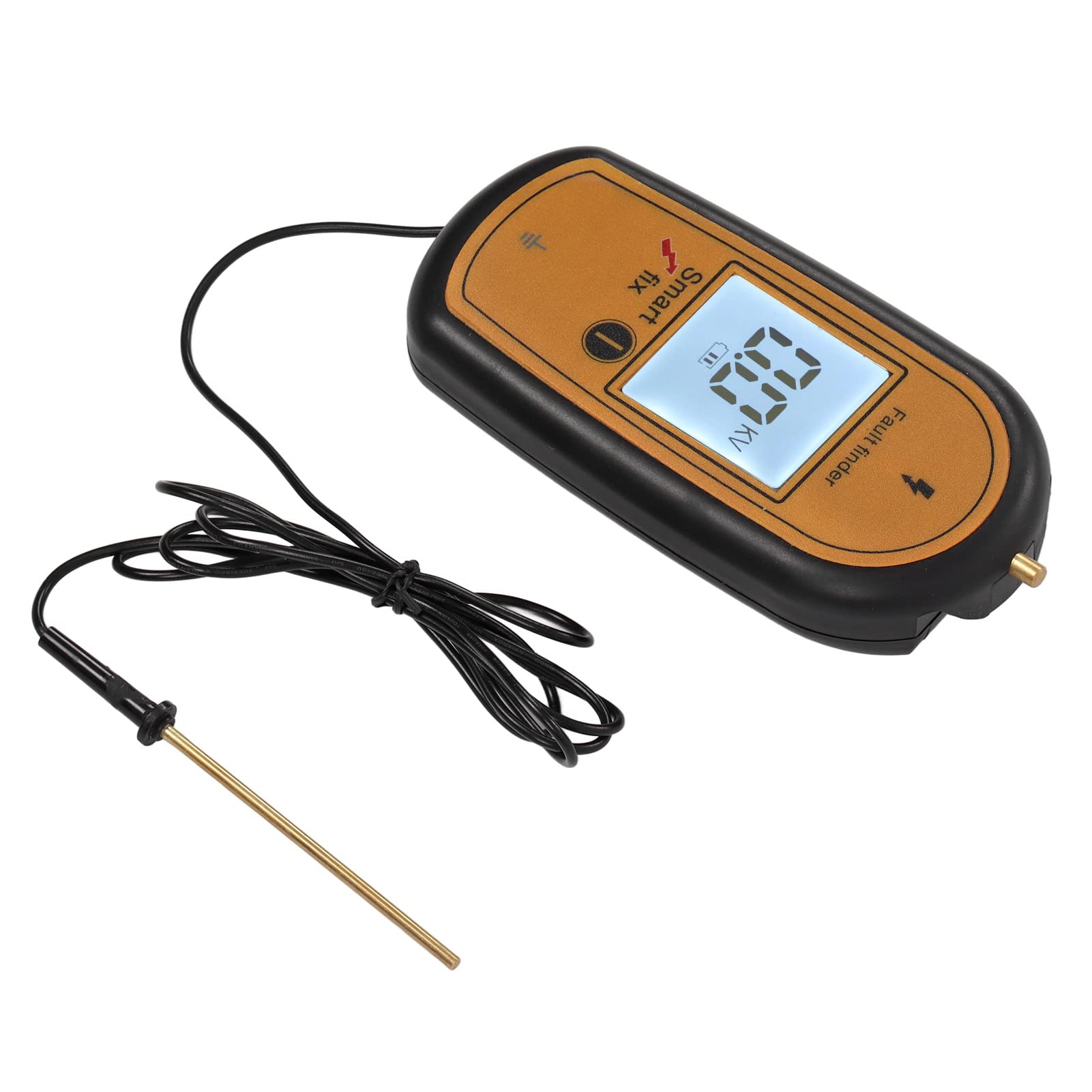 Fence Fault Finder, Electrical Fence Voltage Tester ABS Protable with Backlight for Farm(Yellow)