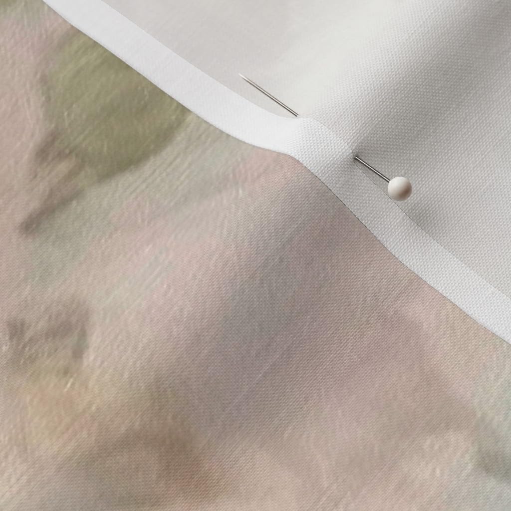 Spoonflower Fabric - Watercolor Roses Botanical Cabbage Rose Vintage Large Scale Floral Printed on Petal Signature Cotton Fabric by the Yard - Sewing Quilting Apparel Crafts Decor