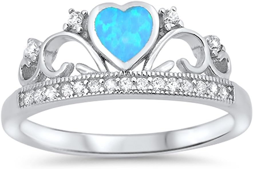 CHOOSE YOUR COLOR Sterling Silver Tiara Ring