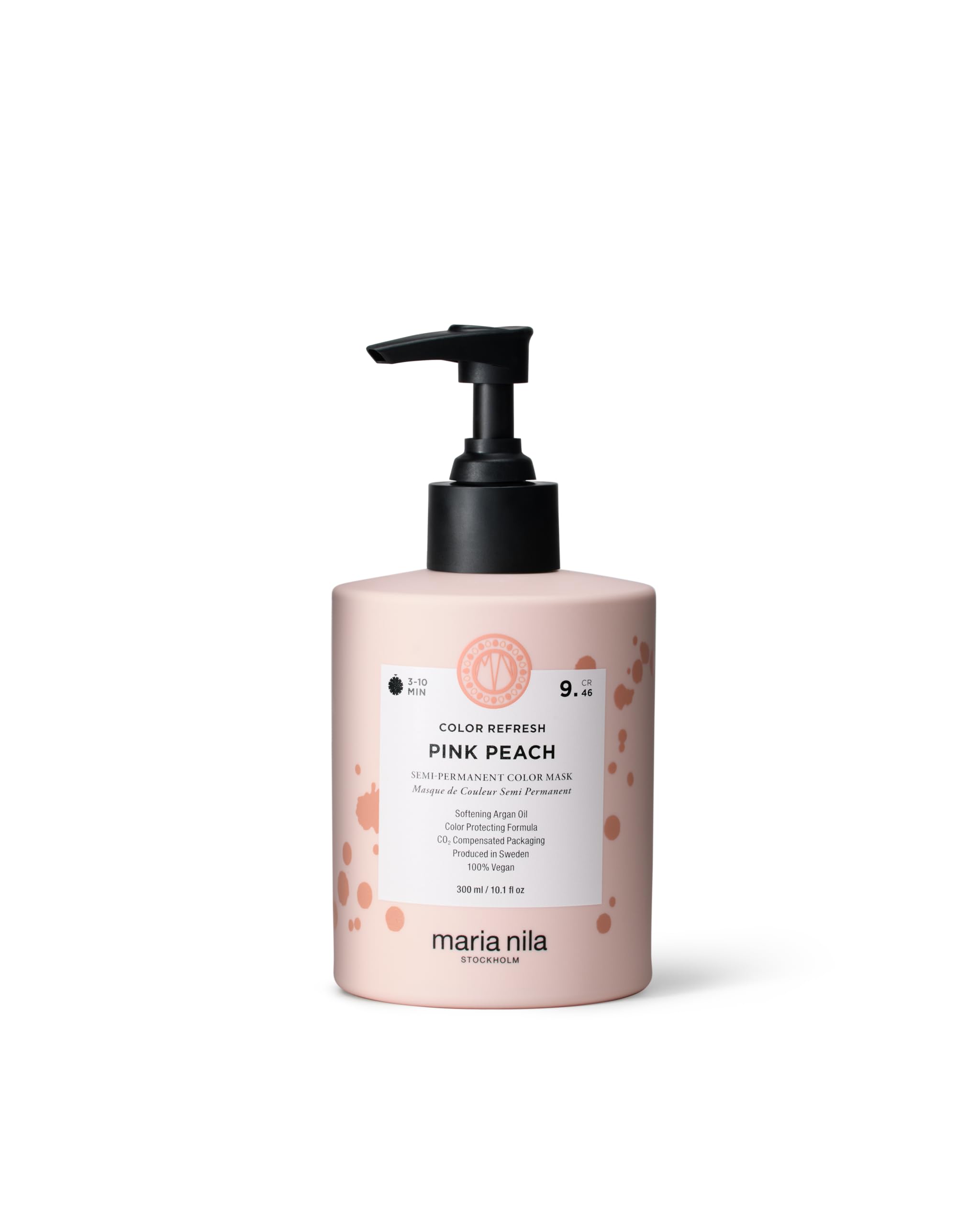 Maria Nila Haarkur mit Farbpigmenten für blondes Haar - Colour Refresh Pink Peach 9.46 Pfirsich Pflegemaske, Farbauffrischung Pink Peach semi permanent, vegan, sulfat- und parabenfrei, 300ml