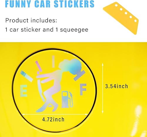 Miniatura 8 de Augeny Divertida calcomanía para tanque de combustible de automóvil, logotipo de EF, impermeable, de alto consumo de gas, calcomanías vacías