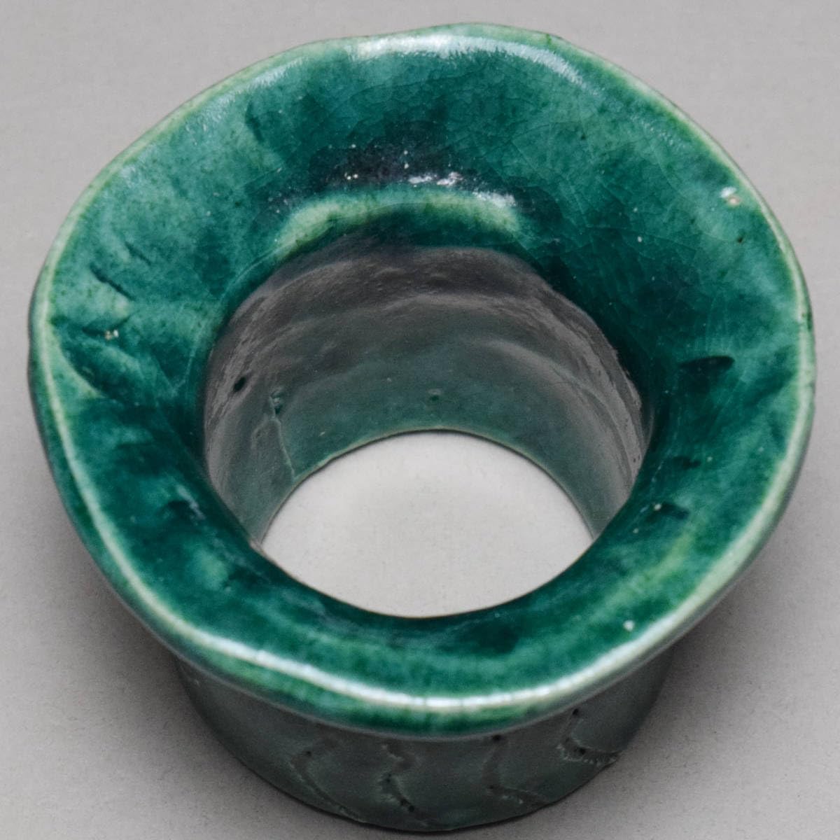 Amazon.co.jp: 加藤酉翁緑釉蓋置共箱共布茶道具安加比古窯九十七才【e