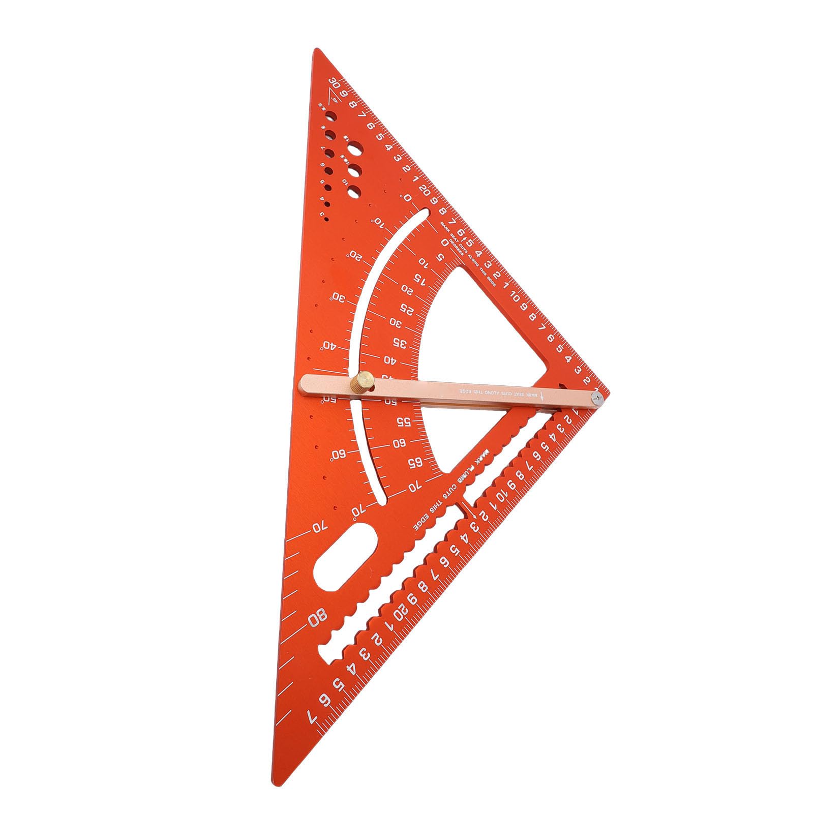 Generic 【Escuadra de Marco de Viga Ajustable】Herramienta de Diseño de Regla Triangular de Aleación de Aluminio para Carpintería