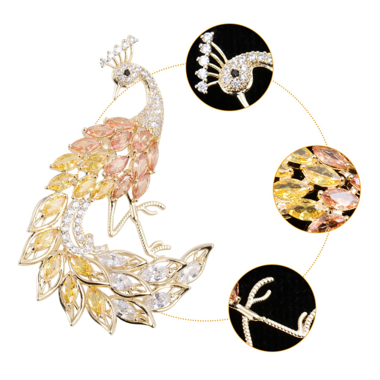 GALPADA 3stücke Retro Frauen Brosche Mit Buntem Kristallstein Eleganter Anstecknadel Für Hochzeiten Und Partys Schmuckstück Für Damen Und Besondere Anlässe