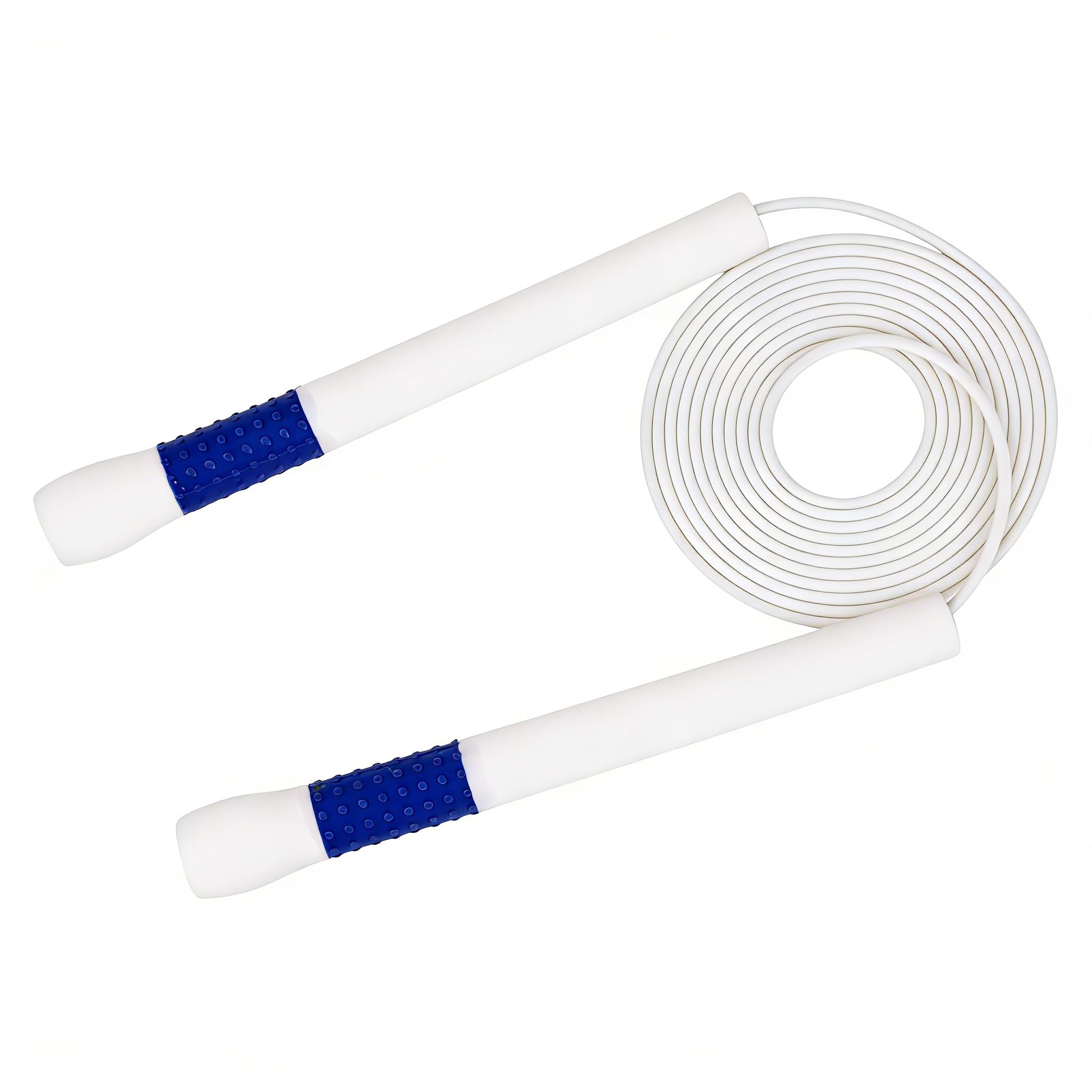 YUEDONG Professional Adjustable Jump Rope, 19.5cm Ergonomic Anti‑Slip Handle, Nylon & Steel Core Ropes, Fitness Skipping Rope for Home Gym, Cardio & Weight Loss with Carry Bag (1, BLUE, 4mm)