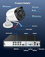 Vista 8 de Full HD 5MP Definition Wired Security Camera System Outdoor Home Video Surveillance Cameras CCTV Camera Security System Outside Surveillance Video