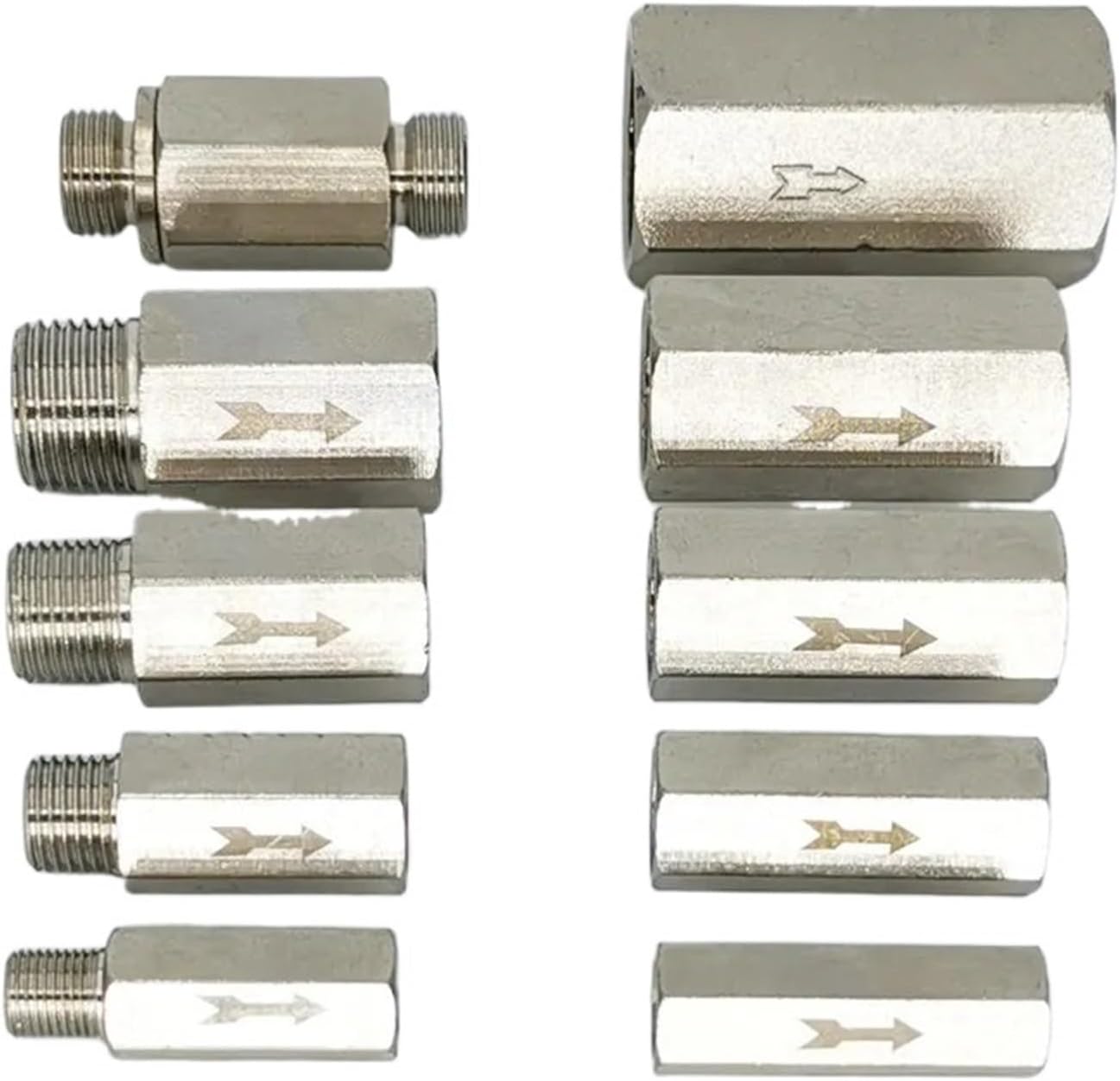 Brass Pneumatic One Way Check Valve Non-Return Valve Pipe Tube Fittings for Air Compressor(CV-06 F-F)