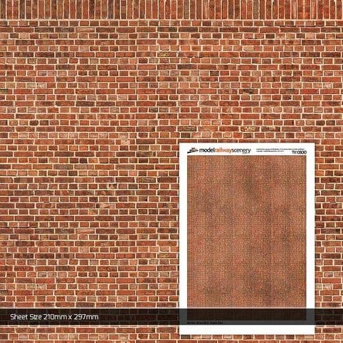 Scale Model Scenery TX108-OO Old Red Brown Brick (Pack of 5) For OO Scale Model Railway Layouts & 1:76 Diecast Dioramas