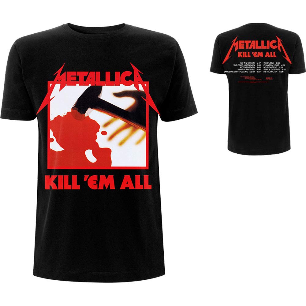 Metallica Kill 'Em All Tracks Official Tee T-Shirt Mens Unisex (Medium) Black