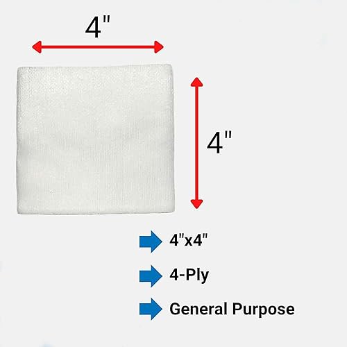 Miniatura 3 de AMD-Ritmed Esponjas no tejidas, no estériles, esponjas de gasa, para limpieza, preparación y aderezo, altamente absorbentes y con menos pelusa, 4 x