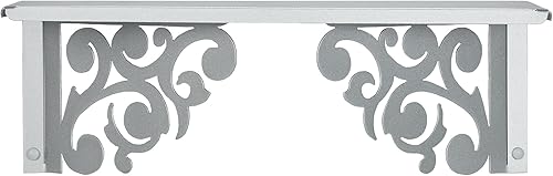 Miniatura 7 de Touch of Class Noble Scrolls - Estante de pared de metal | Bronce | Diseños de desplazamiento | Estantes de exhibición para dormitorio, sala de