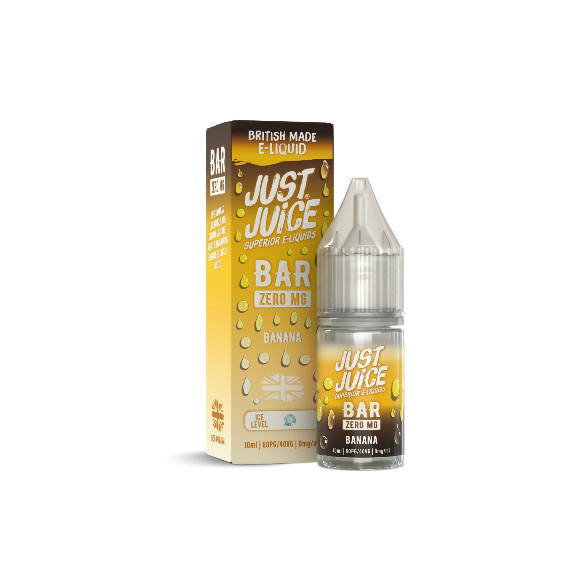 Just Juice Superior E-Liquids Vape Liquid with No Nicotine - Banana Flavour - 10ml Bottle, 60/40 0mg e-Liquid, Nic Free eliquid