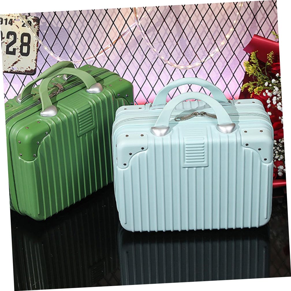 Angoily Valise de Maquillage Organisateur de Trousse à Cosmétiques en Abs et Pc Grosse Capacité à Fixer Poignée de Valise pour Voyage et Maison