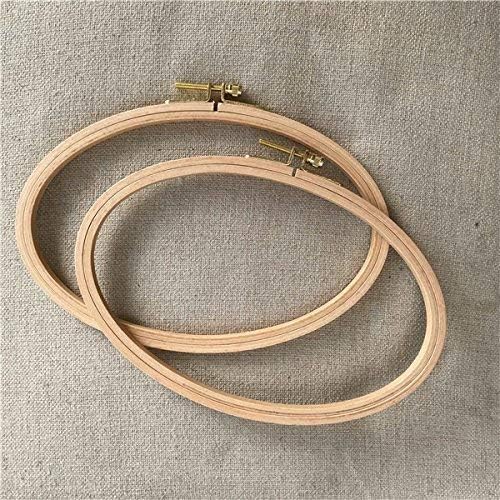 WRMHOMWRMHOM (2) - 9 "x 6" Oval Wooden Embroidery Hoop 23x 15cm Quilting Hoop Hand Stitching Hoop - Cross Stitch Hoop - Framing Hoop - Stitchery Hoop - Craft Supply Hoop (2)