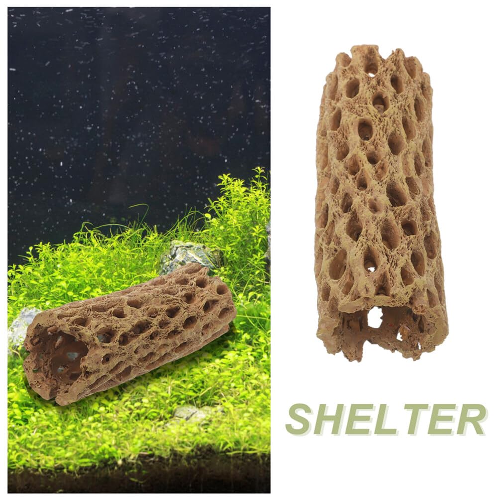 HANABASS 2 Pz Resina Betta Tunnel Betta Pesce Giocattoli Piccolo Foro Cavo Betta Grotta Di Pesci Acquario Arredamento Accessori Serbatoio Di Pesce Per Piccoli Pesci Gamberetti Betta