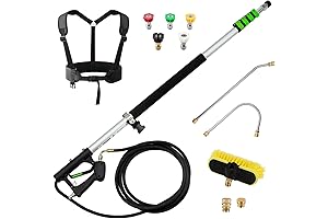 24 FT Power Wash Extension Wand | Versatile Telescoping Wand with Gutter Cleaner Tool