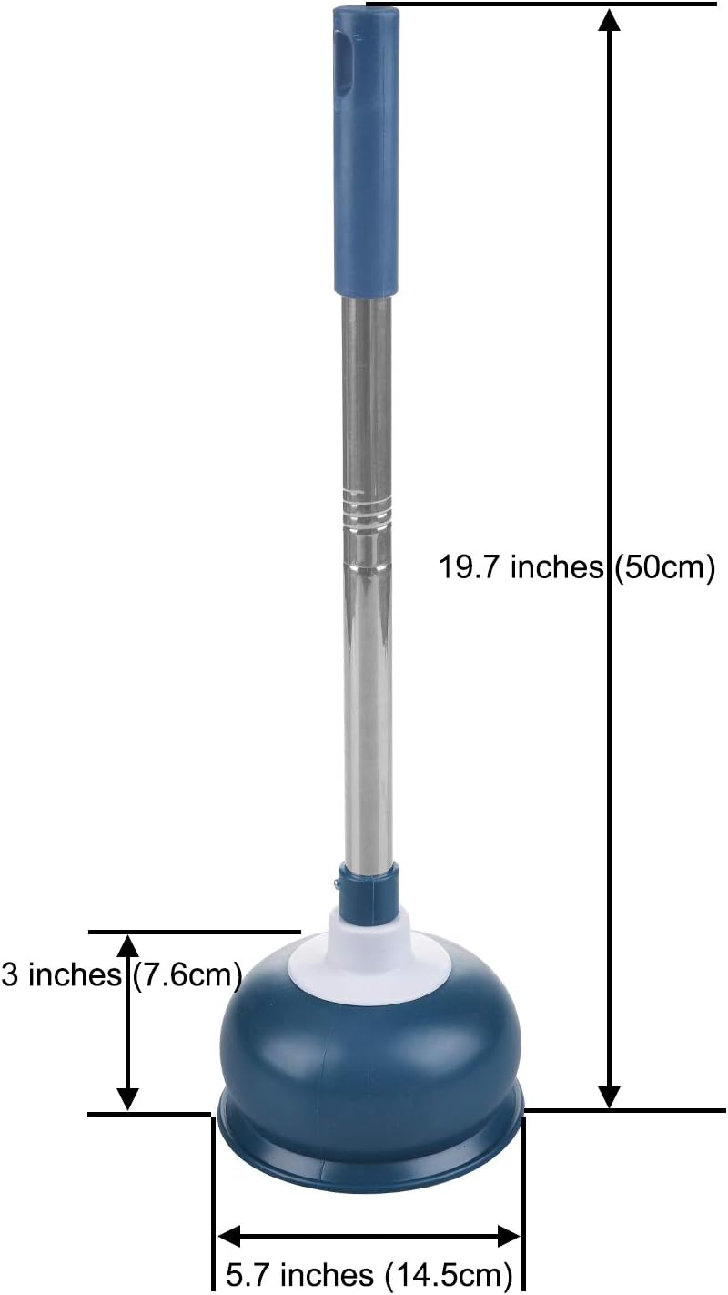 Amаzіng 🔥 AUMUA Heavy Duty Toilet Plunger for Bathroom with Holder, Toilet Clog Remover Tool - Strong Suction, Blue