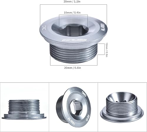 Vista 32 de Tbest Tornillos de rueda de cadena con manivela de bicicleta de aleación de aluminio GUB Azul