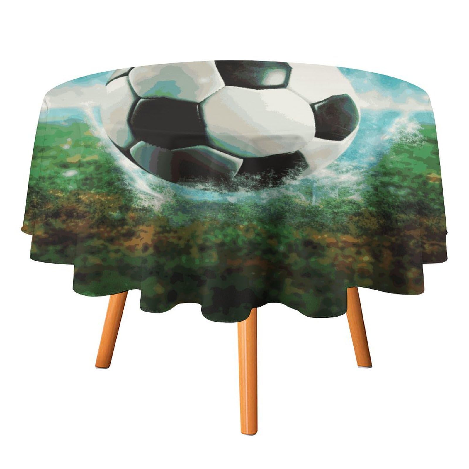 Nappe ronde football pour pique-nique et anniversaire d'enfant