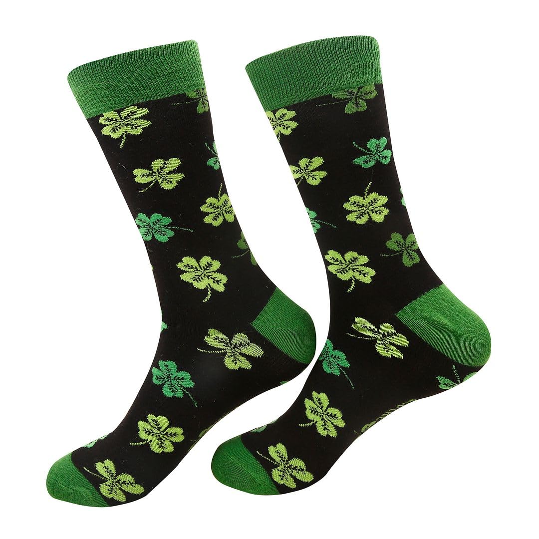 Eco Chic Mens Bamboo Socks Breathable Hot and Cold Weather UK 6-11 Single Pair (Shamrock Black)