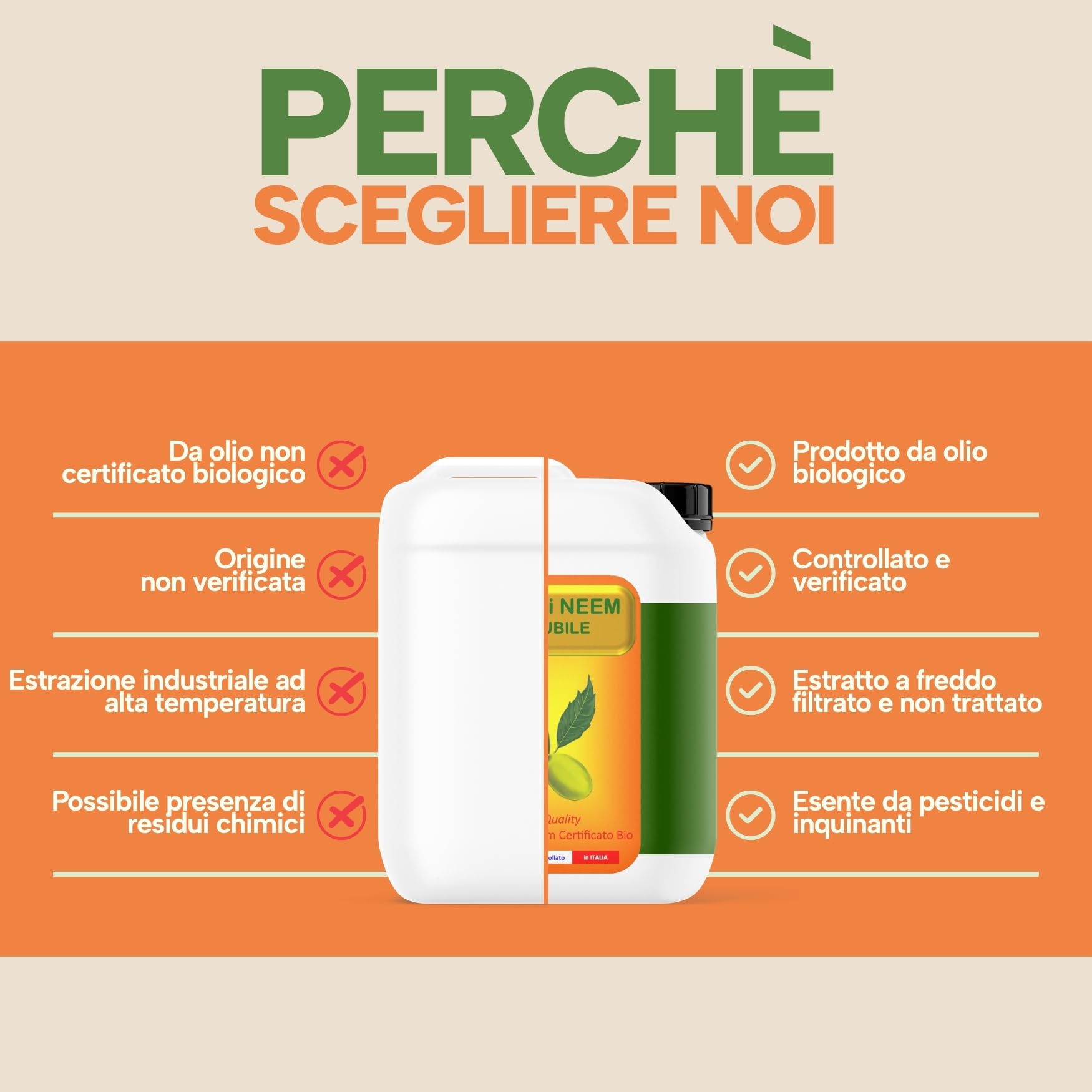 Solubile Olio di Neem, Argan Italia, idrosolubile, solubile in acqua 10 Litri (2x5Lt) - piante, ambienti, giardino, animali, insetti