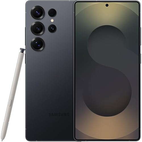Samsung Galaxy S25 Ultra: T-Mobile Only, 256GB Storage, Titanium Black (Renewed)