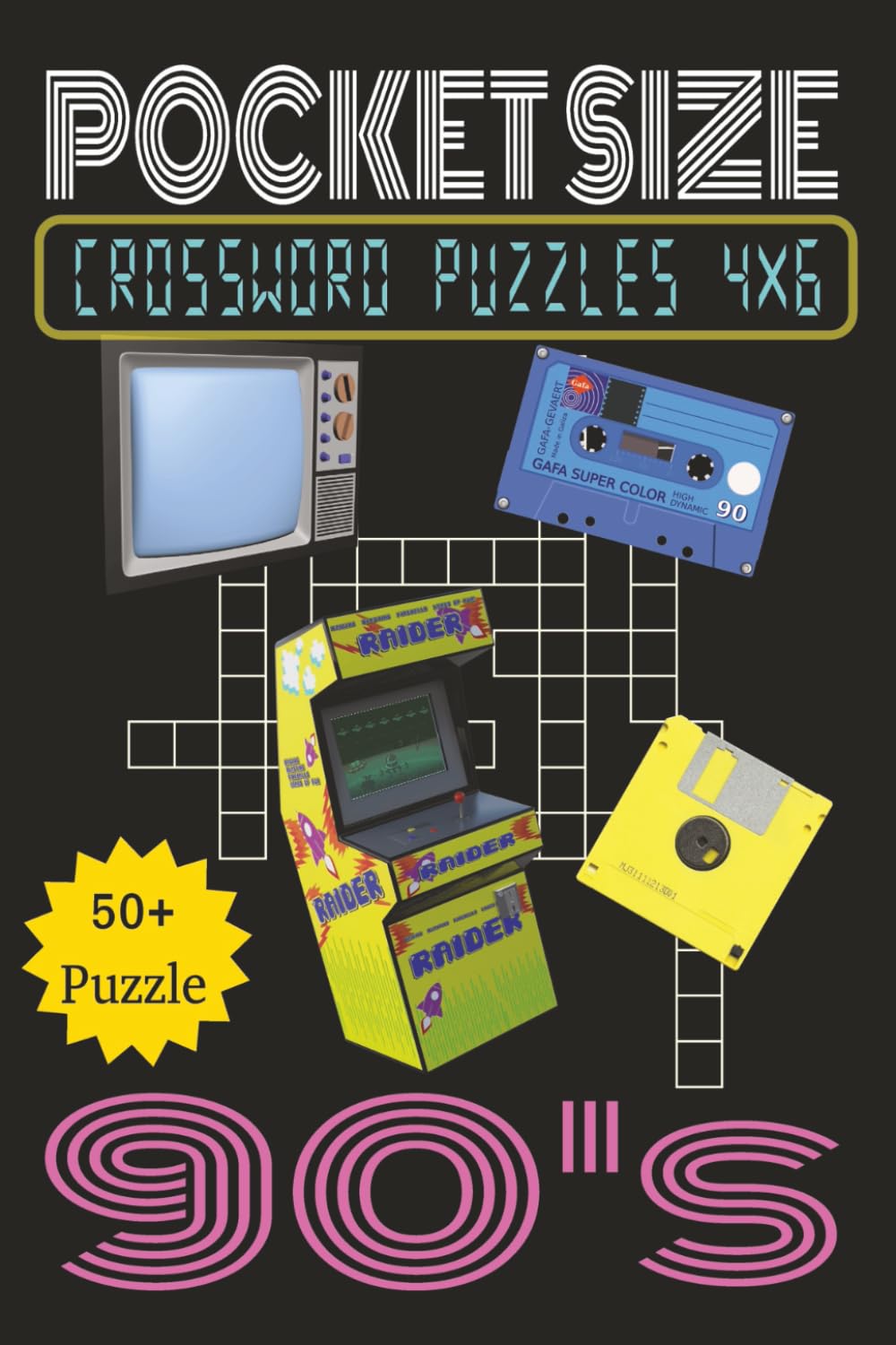 Pocket Size Crossword Puzzle 4x6 90's: Easy, Mini, Small Travel Compact Size about Beepers , Dot-com, Boybands and More | 4x6 inches, 110 pages | 50+